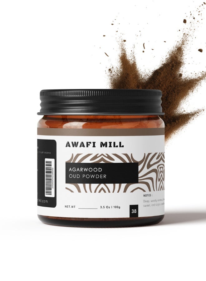 AWAFI MILL Oud Powder (Agarwood, Aquilaria spp.) 100g (3.5 Oz) - Pack of 5 | Deep Woody, Smoky-Balsamic Aroma - Image 1